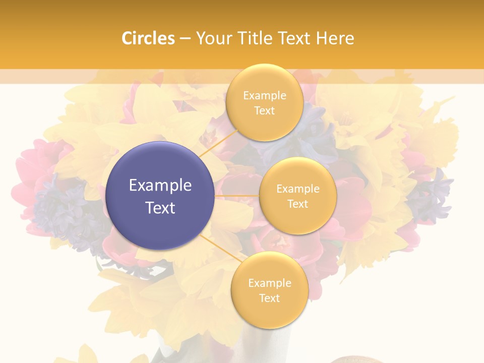 Blue Spring Flower PowerPoint Template