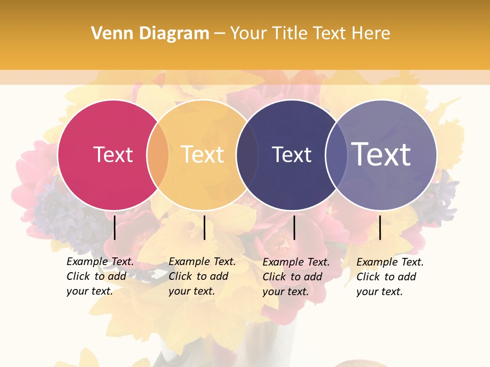 Blue Spring Flower PowerPoint Template