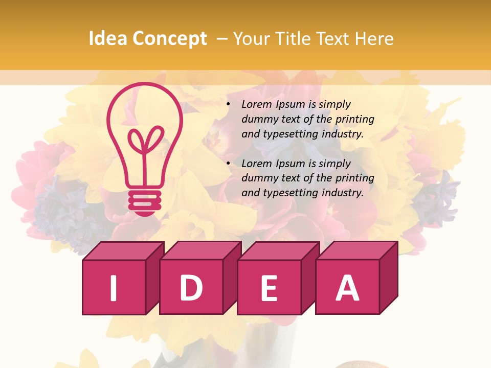 Blue Spring Flower PowerPoint Template