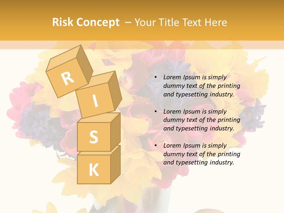 Blue Spring Flower PowerPoint Template