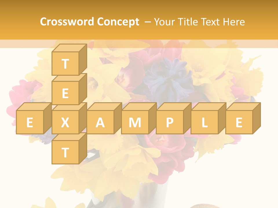 Blue Spring Flower PowerPoint Template