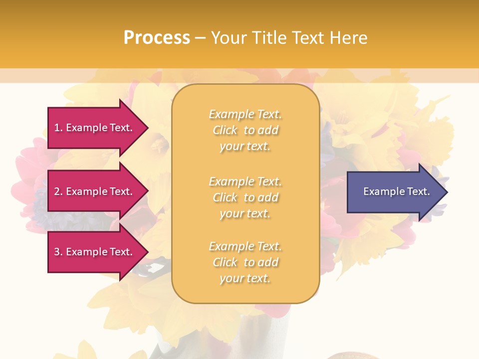 Blue Spring Flower PowerPoint Template