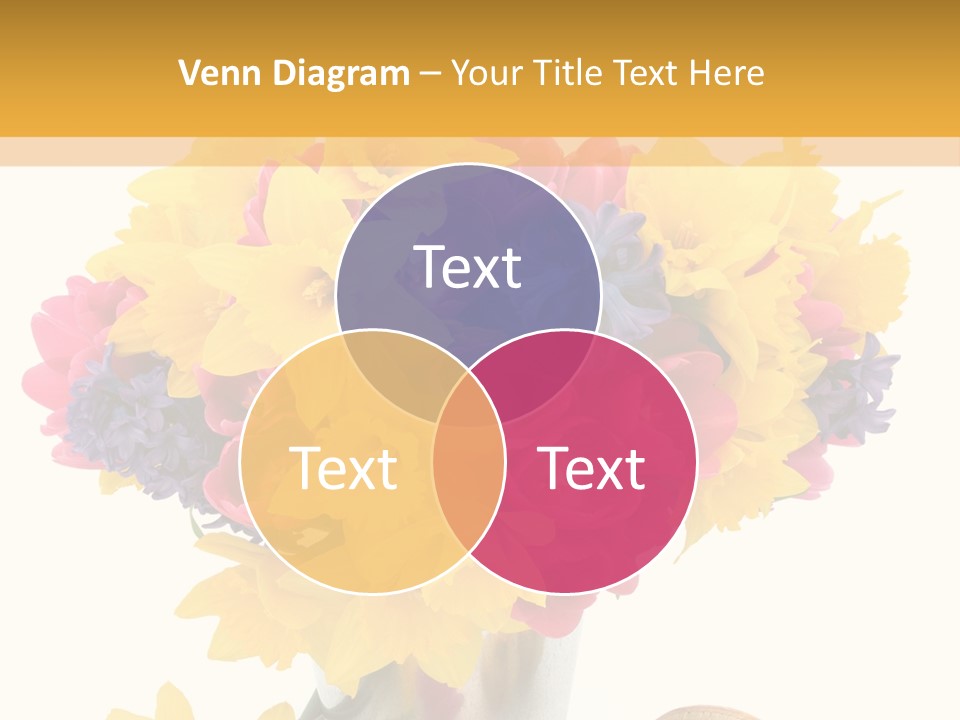 Blue Spring Flower PowerPoint Template