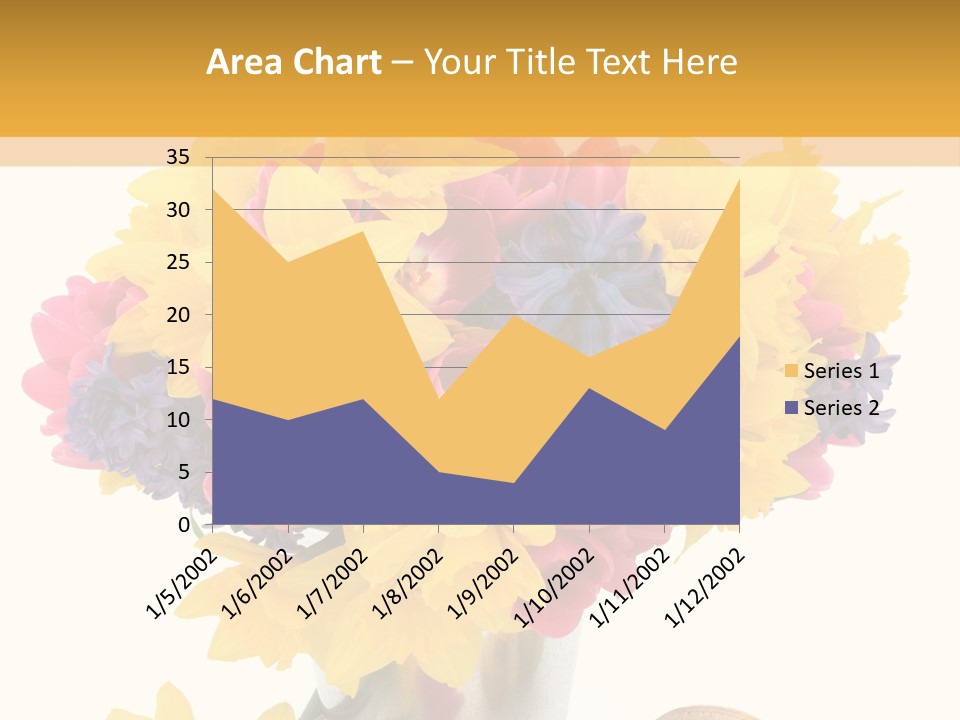 Blue Spring Flower PowerPoint Template