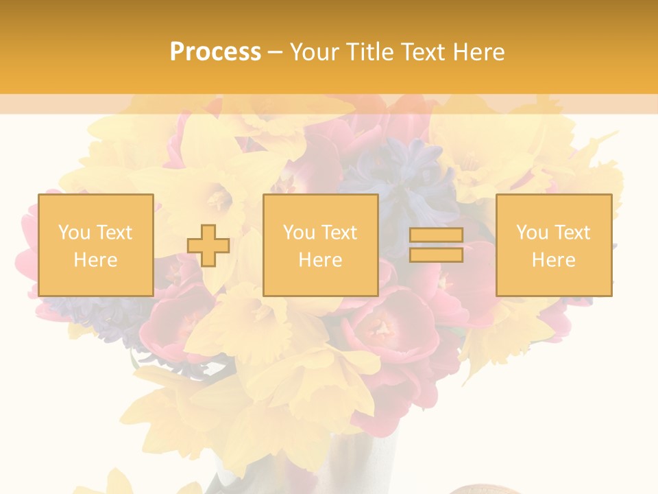 Blue Spring Flower PowerPoint Template