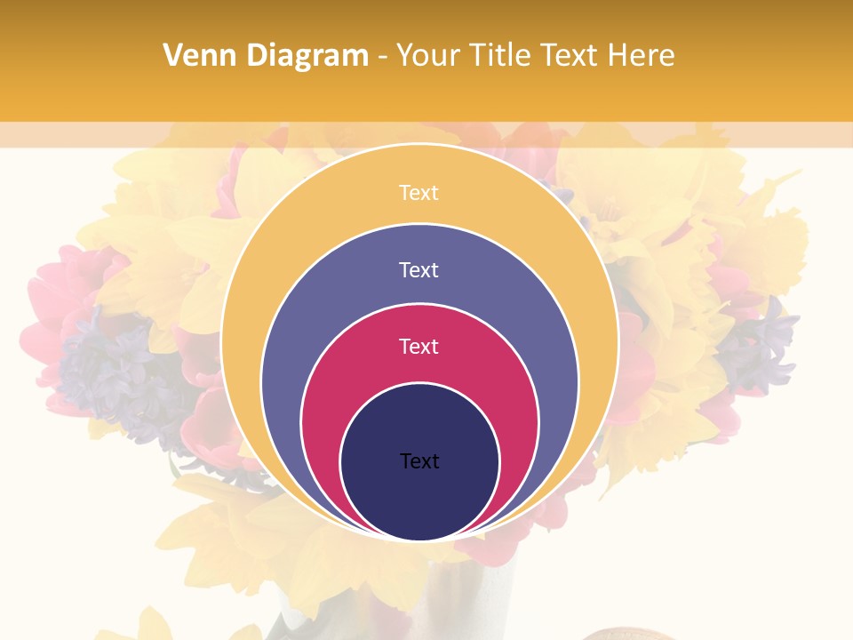 Blue Spring Flower PowerPoint Template