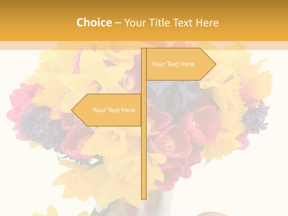 Blue Spring Flower PowerPoint Template