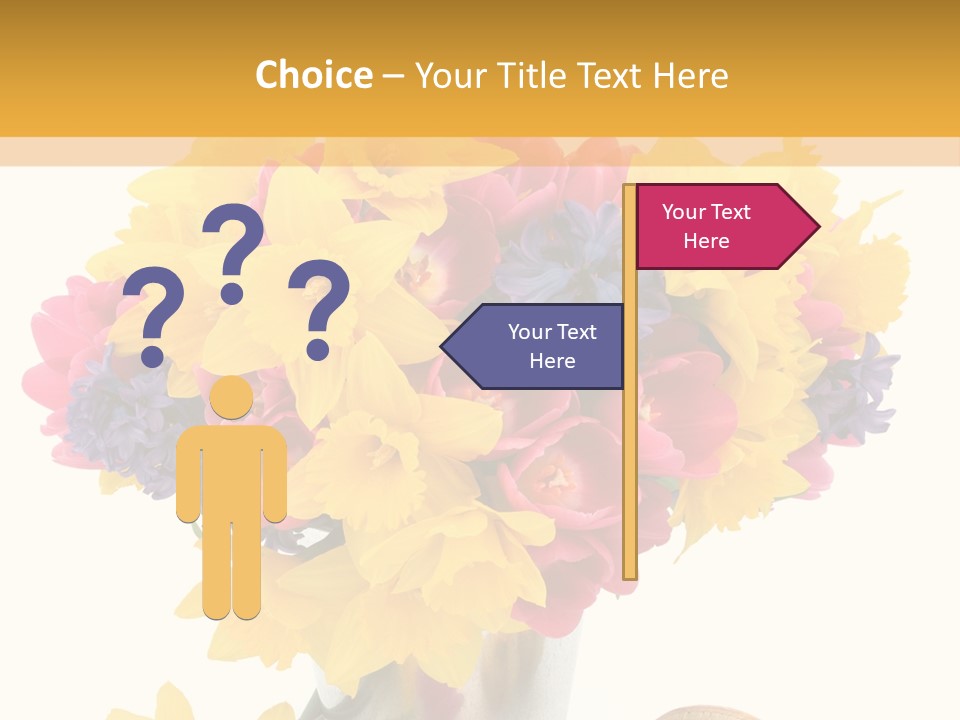 Blue Spring Flower PowerPoint Template