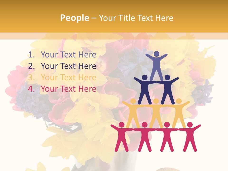 Blue Spring Flower PowerPoint Template