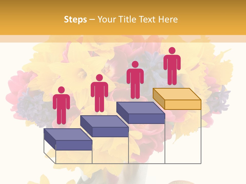 Blue Spring Flower PowerPoint Template