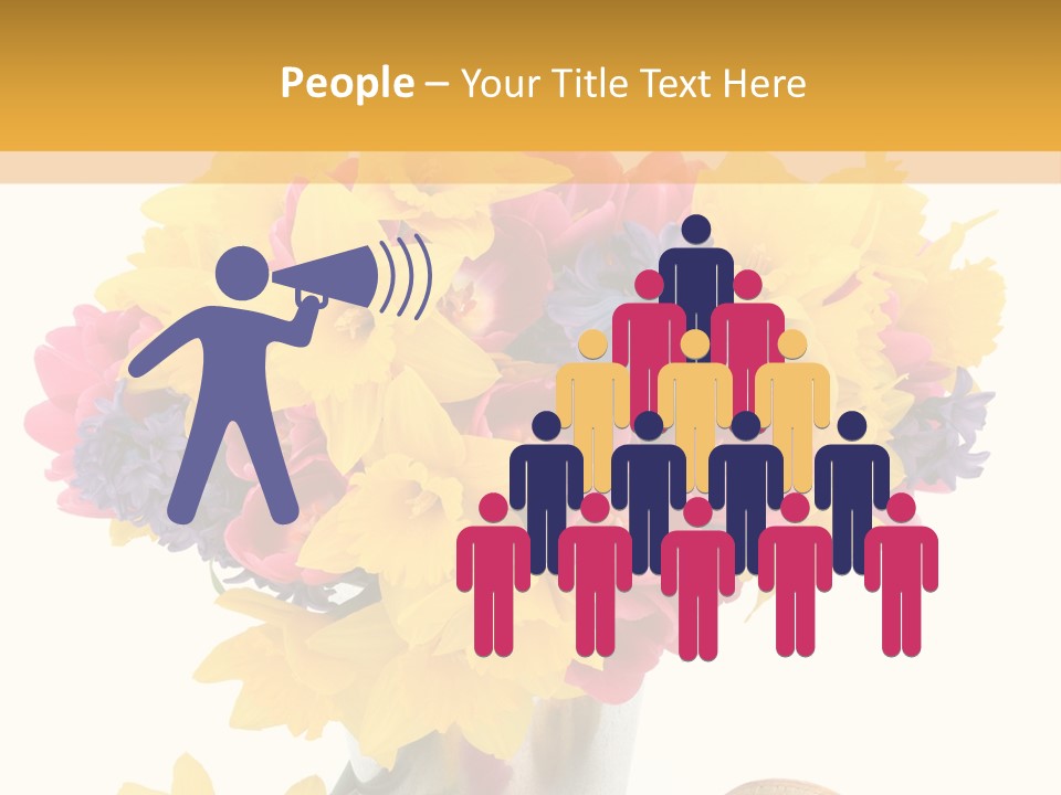 Blue Spring Flower PowerPoint Template