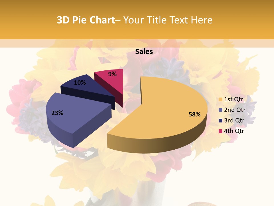 Blue Spring Flower PowerPoint Template