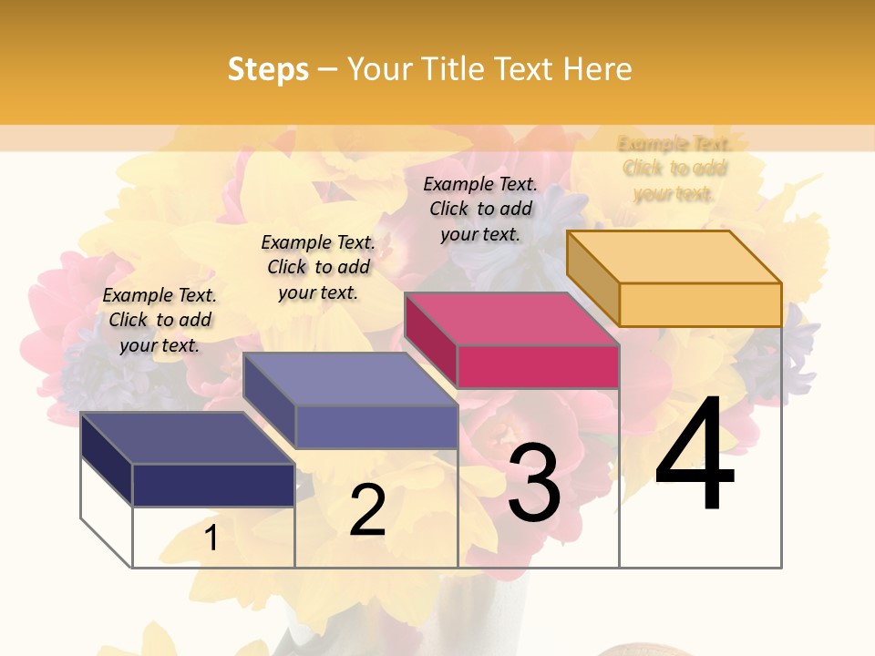 Blue Spring Flower PowerPoint Template