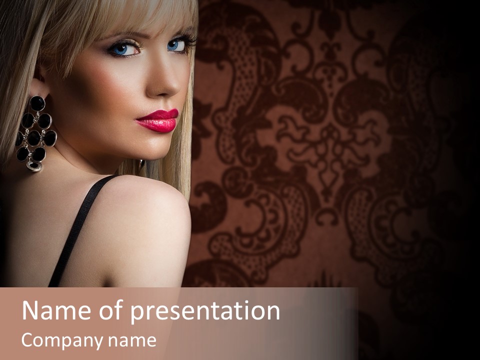 Luxurious Fox Model PowerPoint Template