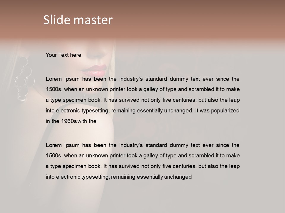Luxurious Fox Model PowerPoint Template