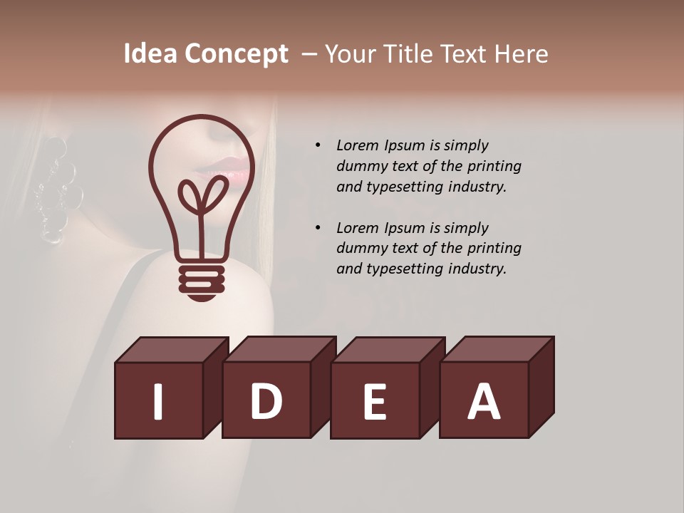 Luxurious Fox Model PowerPoint Template