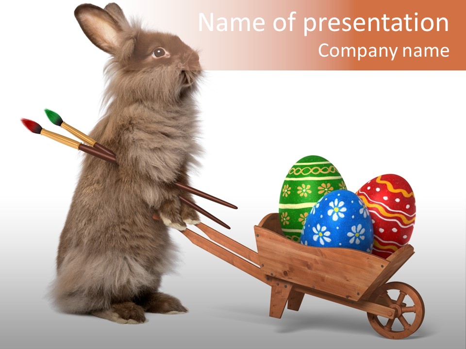 Easter Fluffy Red PowerPoint Template