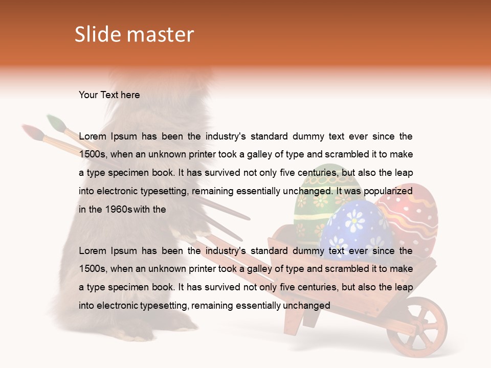 Easter Fluffy Red PowerPoint Template