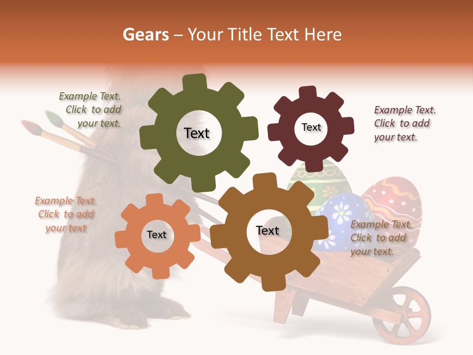 Easter Fluffy Red PowerPoint Template