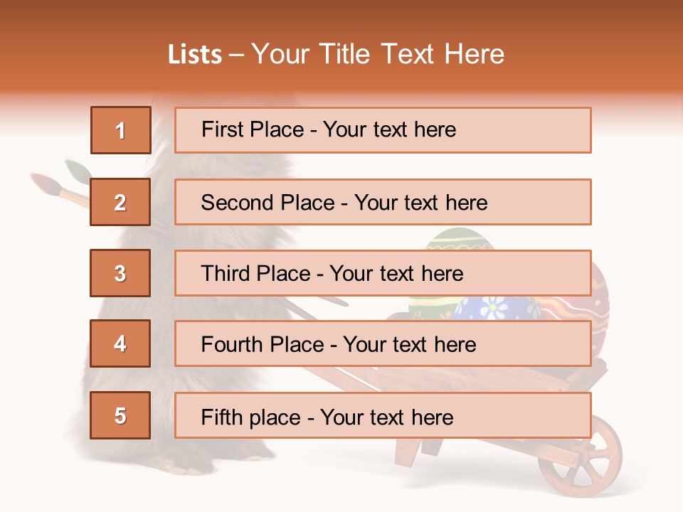 Easter Fluffy Red PowerPoint Template