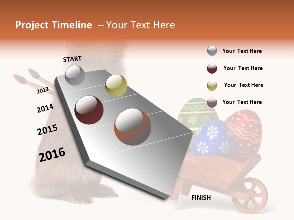 Easter Fluffy Red PowerPoint Template