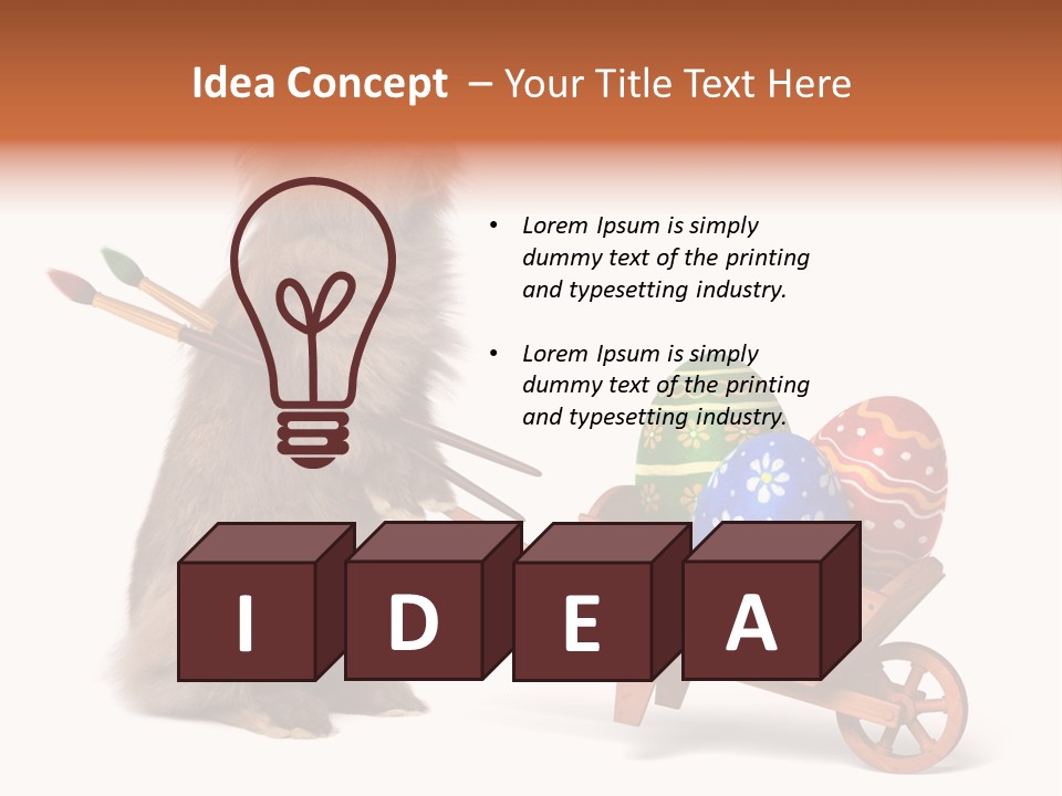 Easter Fluffy Red PowerPoint Template