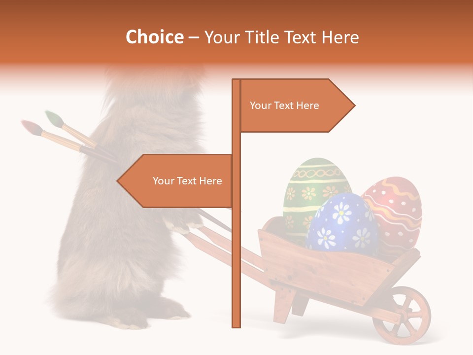 Easter Fluffy Red PowerPoint Template