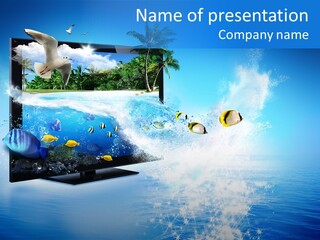 Threedimensional Clouds Flow PowerPoint Template