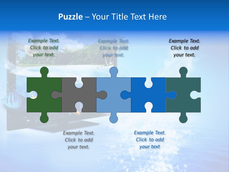 Threedimensional Clouds Flow PowerPoint Template