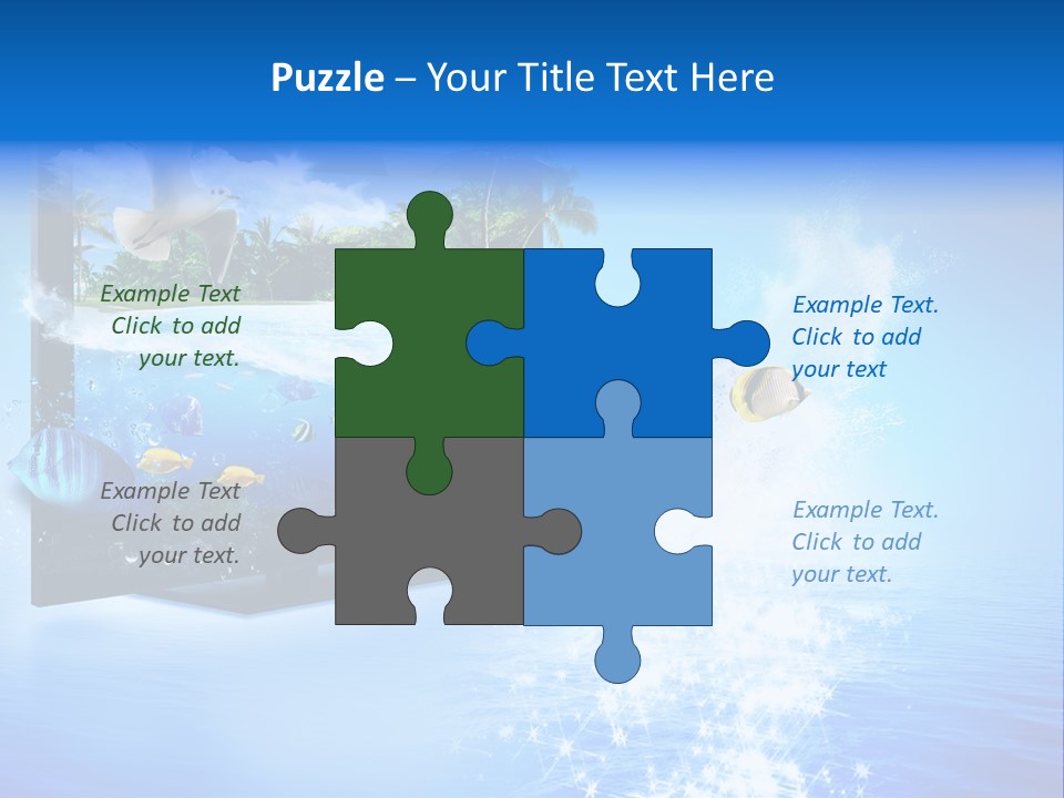 Threedimensional Clouds Flow PowerPoint Template