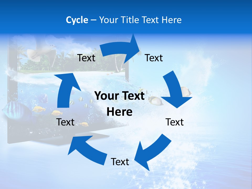 Threedimensional Clouds Flow PowerPoint Template