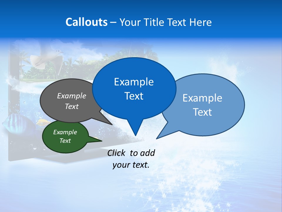 Threedimensional Clouds Flow PowerPoint Template