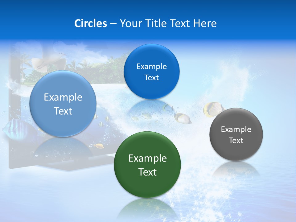 Threedimensional Clouds Flow PowerPoint Template