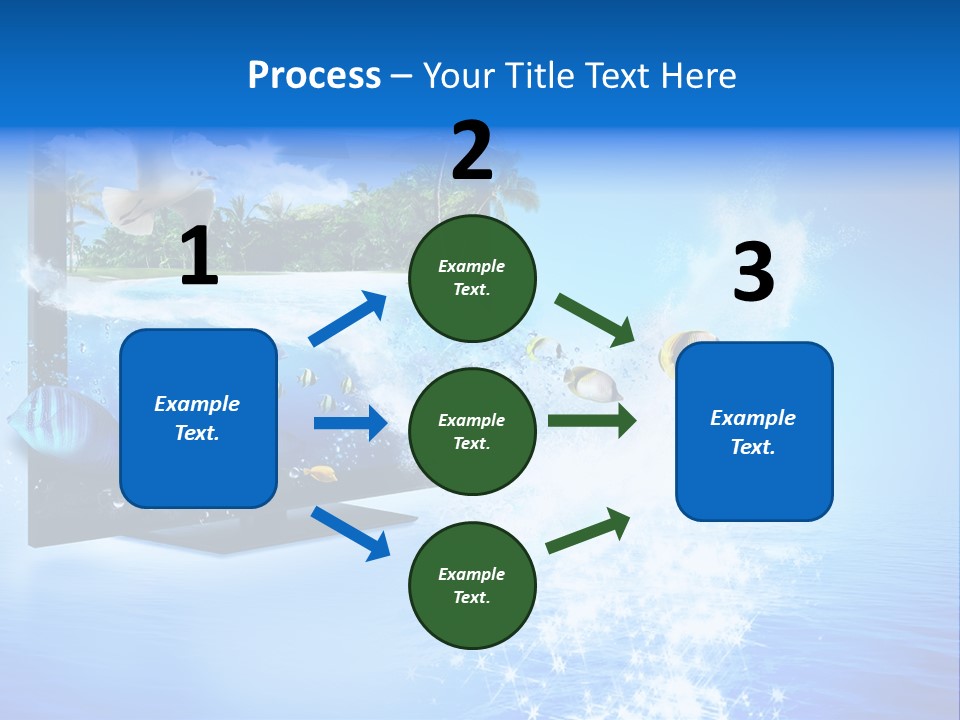 Threedimensional Clouds Flow PowerPoint Template