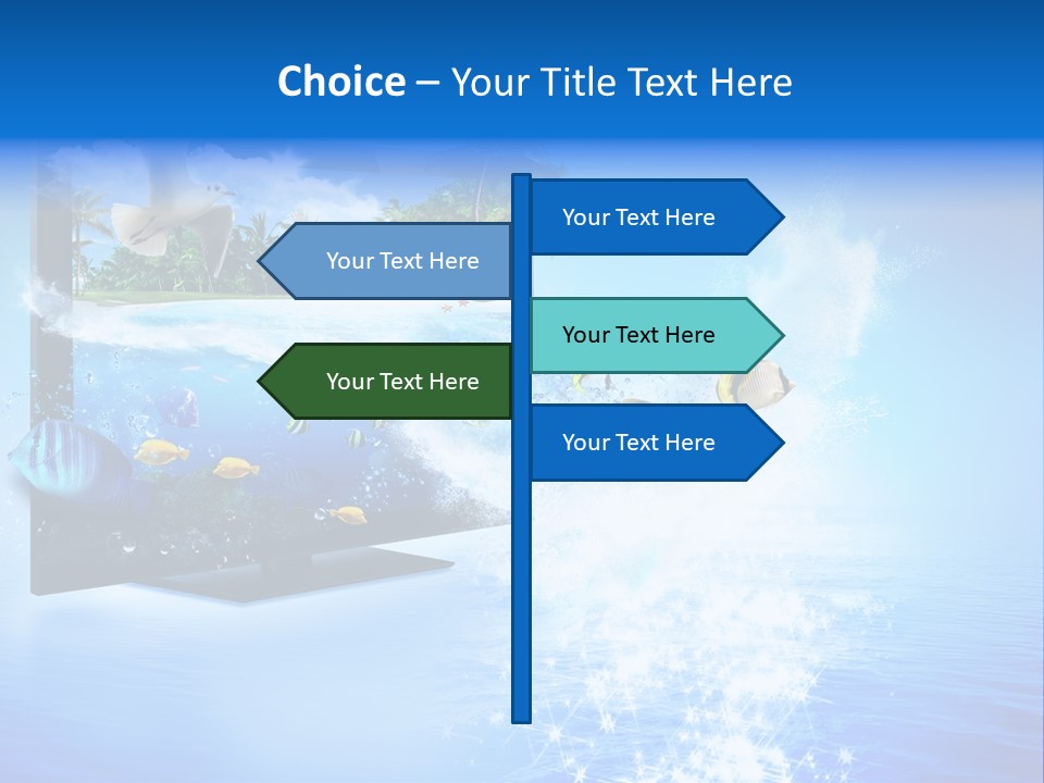Threedimensional Clouds Flow PowerPoint Template