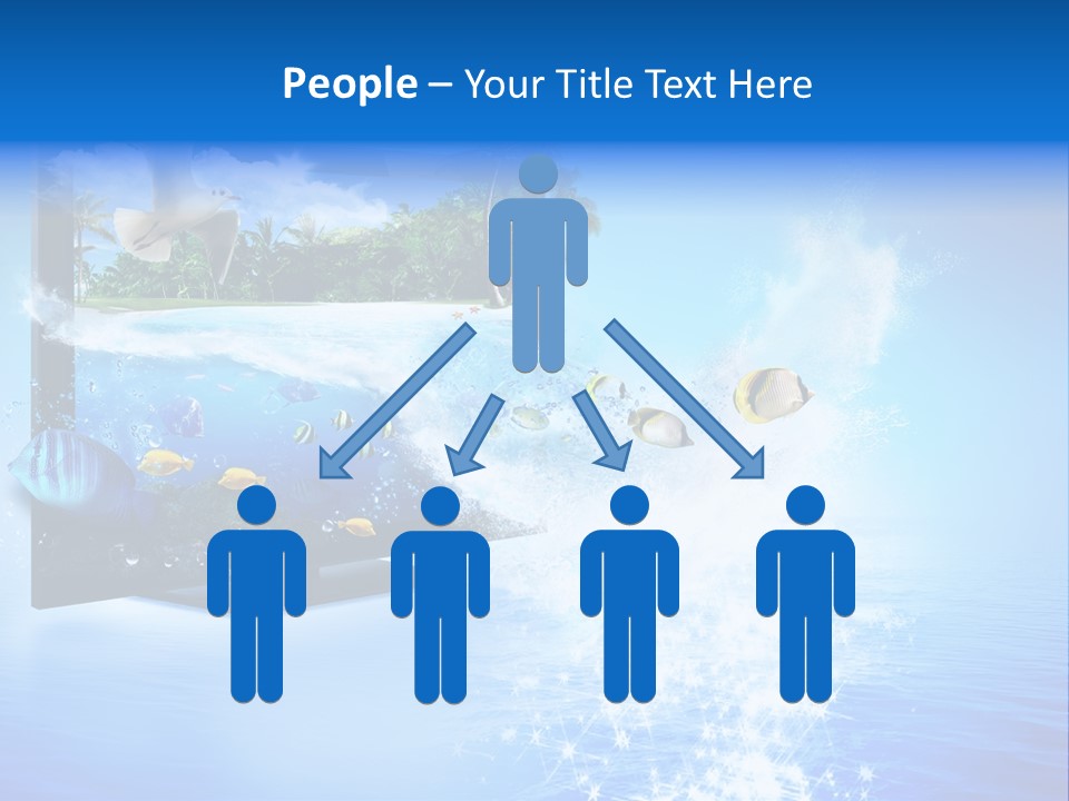 Threedimensional Clouds Flow PowerPoint Template