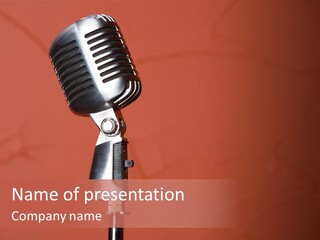 Singing Retro Musical PowerPoint Template