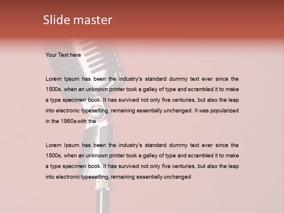 Singing Retro Musical PowerPoint Template