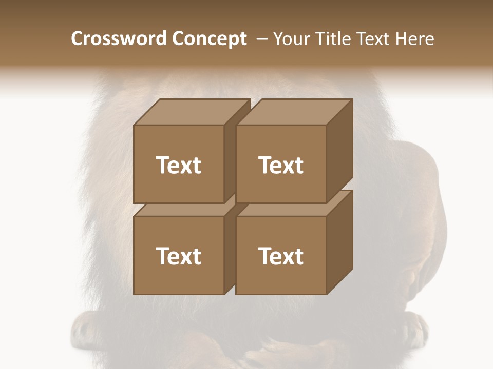 Animal Themes Mane Laying Down PowerPoint Template