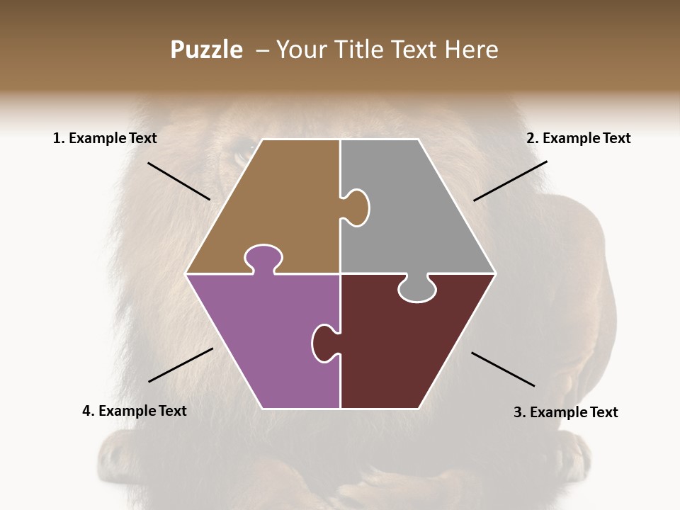 Animal Themes Mane Laying Down PowerPoint Template