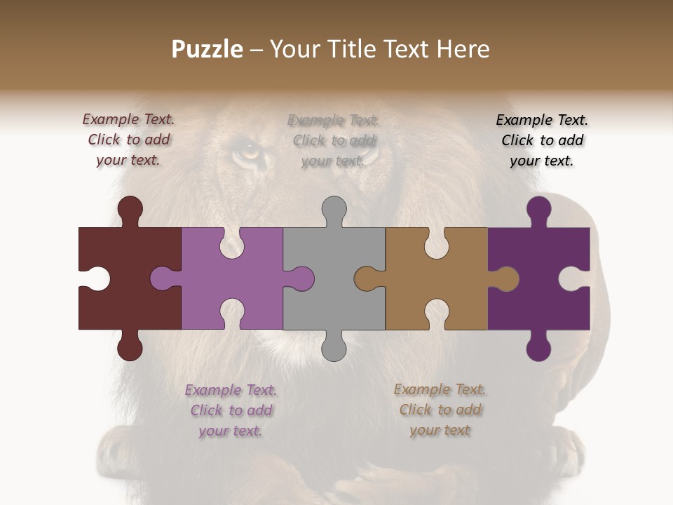 Animal Themes Mane Laying Down PowerPoint Template