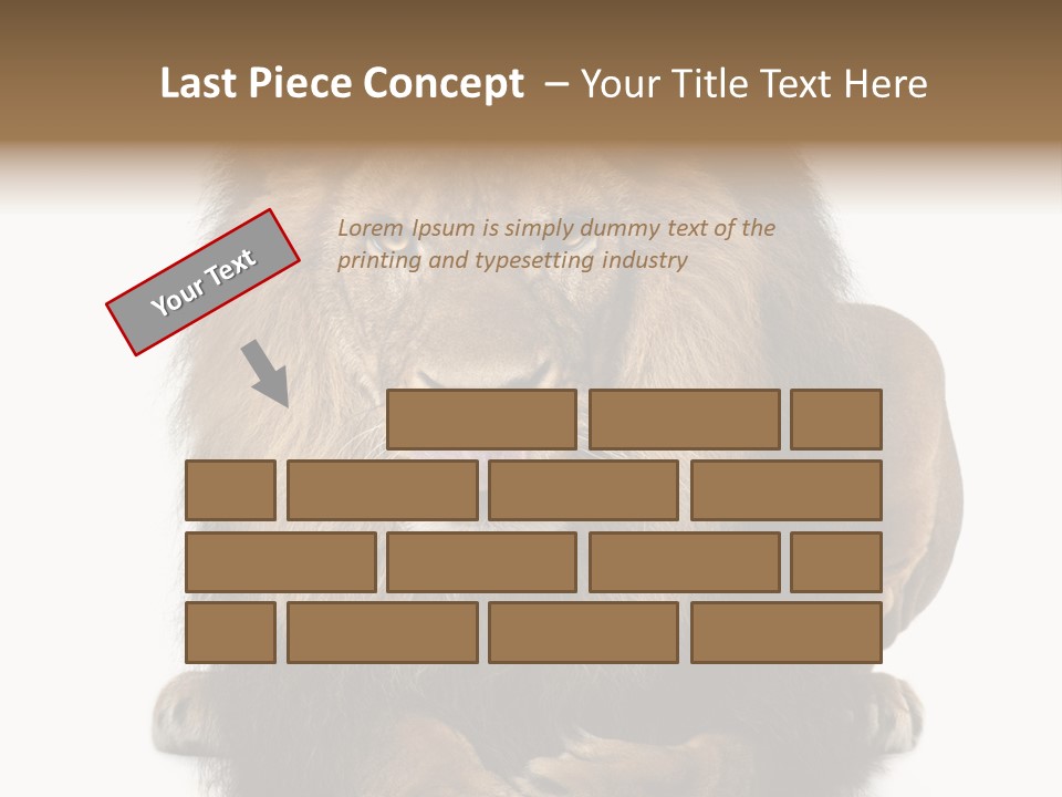 Animal Themes Mane Laying Down PowerPoint Template