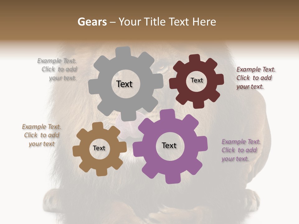 Animal Themes Mane Laying Down PowerPoint Template