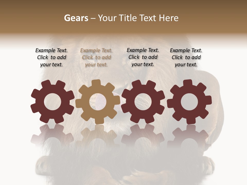 Animal Themes Mane Laying Down PowerPoint Template