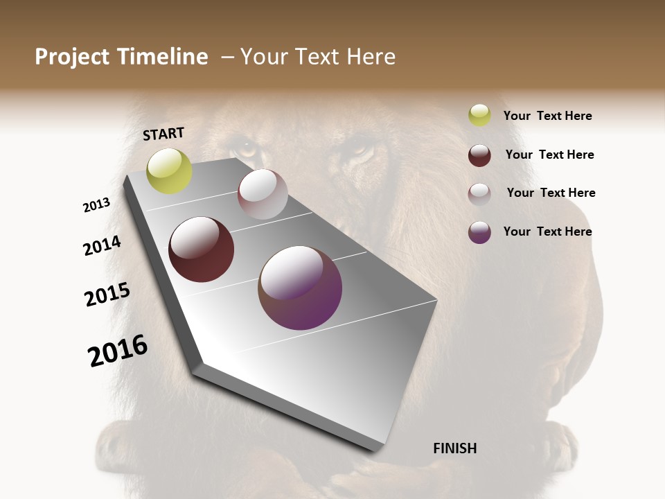 Animal Themes Mane Laying Down PowerPoint Template
