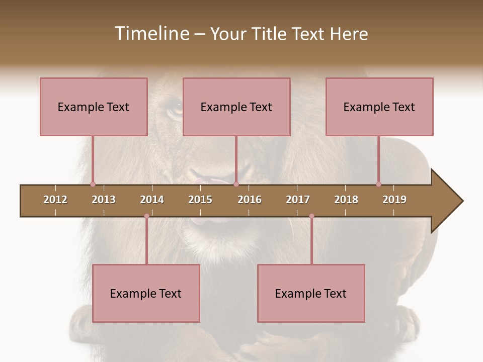 Animal Themes Mane Laying Down PowerPoint Template