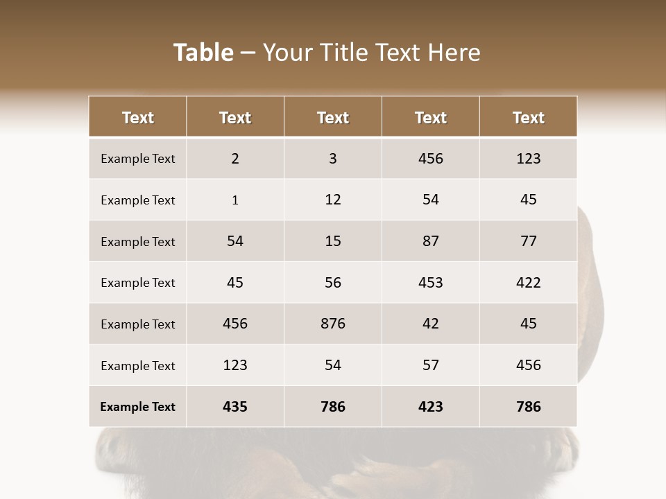 Animal Themes Mane Laying Down PowerPoint Template