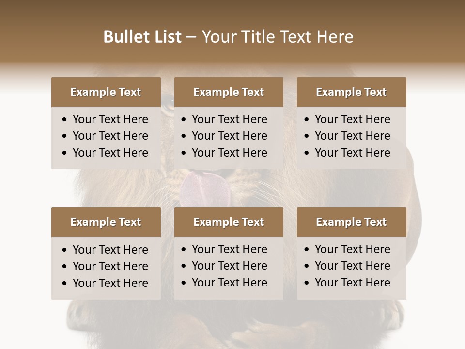 Animal Themes Mane Laying Down PowerPoint Template