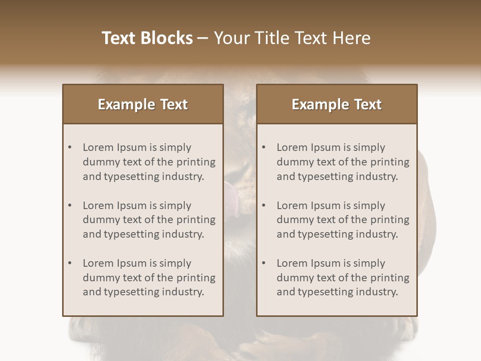 Animal Themes Mane Laying Down PowerPoint Template