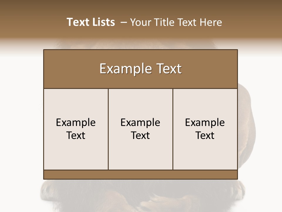 Animal Themes Mane Laying Down PowerPoint Template